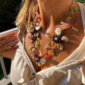 Necklace with Mother of Pearl's Flower | Rare