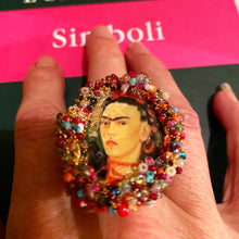 Load image into Gallery viewer, Ring with Frida Kahlo&#39;s Portrait         *****     sold!    ****
