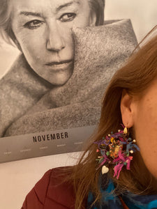 Earrings with portrait of Frida Kahlo