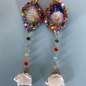 Earrings  with "The little Prince" (Antoine de Saint-Exupéry)