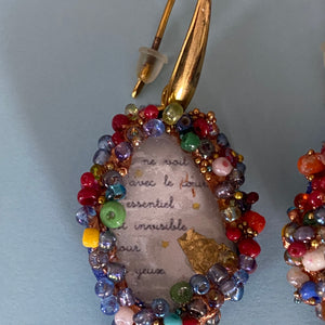 Earrings  with "The little Prince" (Antoine de Saint-Exupéry)