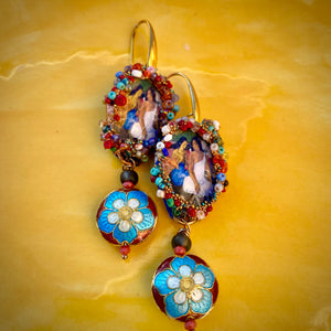 Earrings with art of Paul Gauguin  Arearea