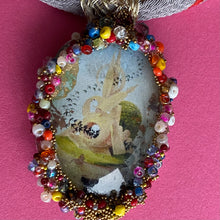 Load image into Gallery viewer, Necklace Japanese Ribbon with pendent of art Hieronymus Bosch
