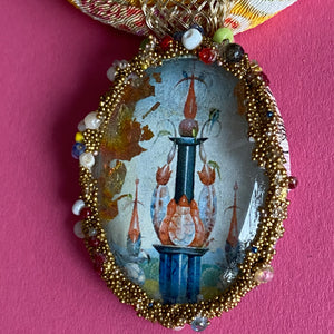 Necklace short, art of Hieronymus Bosch. UNIQUE PIECE