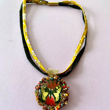 Load image into Gallery viewer, Necklace with pendent of  yellow butterfly
