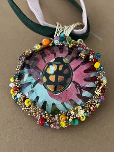 Necklace with ladybug